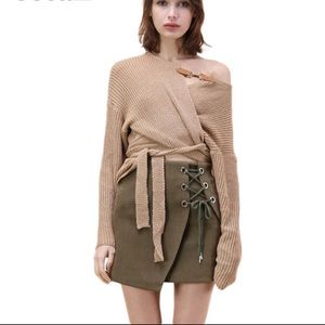 Stylenanda unique off shoulder sweater